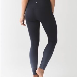 Lululemon 6 Wunder Under High Rise in Black Ombré